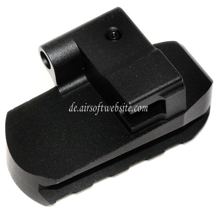 5KU M1913 Picatinny Schienen Schaftadapter mit QD-Riemenloch Geeignet für CYMA D-Boys LCT GHK AK Serie Gewehre Airsoft Schwarz