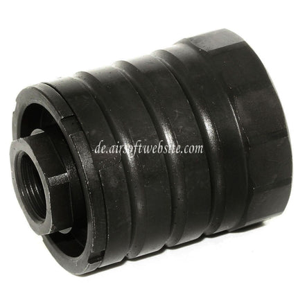 5KU 48mm 360 X37 Mündungsbremse Mündungsfeuerdämpfer mit Blast Shield Geeignet für -14mm CCW Gegen den Uhrzeigersinn Lauf Gewehre Airsoft Schwarz