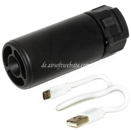 5KU 92mm Mini Schalldämpfer mit Spitfire Tracer Geeignet für -14mm CCW Gegen den Uhrzeigersinn Lauf Gewehre Airsoft