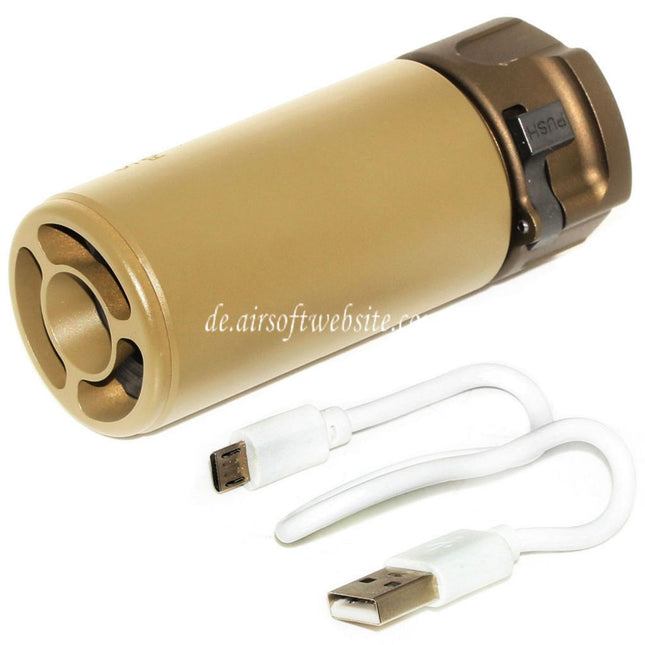 5KU 92mm Mini Schalldämpfer mit Spitfire Tracer Geeignet für -14mm CCW Gegen den Uhrzeigersinn Lauf Gewehre Airsoft