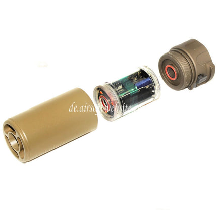 5KU 92mm Mini Schalldämpfer mit Spitfire Tracer Geeignet für -14mm CCW Gegen den Uhrzeigersinn Lauf Gewehre Airsoft