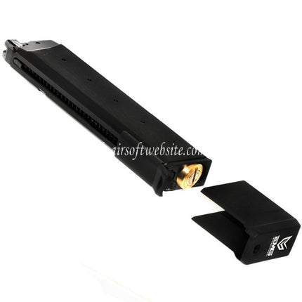APS EMG 34rd Co2 Magazin Geeignet für G17 G18C G34 G35 G-Serie GBB Pistolen Airsoft Schwarz