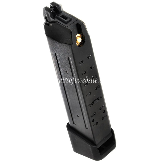 APS EMG TTI 23rd Co2 Magazin Geeignet für G17 G18C G34 G35 G-Serie GBB Pistolen Airsoft Schwarz