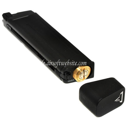 APS EMG TTI 23rd Co2 Magazin Geeignet für G17 G18C G34 G35 G-Serie GBB Pistolen Airsoft Schwarz