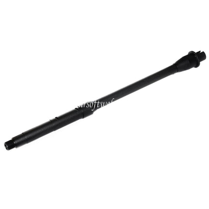 5KU 14.25/14.5 Zoll Aluminium Mid-Length Außenlauf -14mm CCW Gegen den Uhrzeigersinn Geeignet für Tokyo Marui M4 MWS GBB Gewehre Airsoft Schwarz