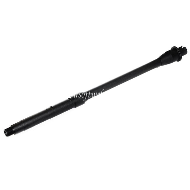 5KU 14.25/14.5 Zoll Aluminium Mid-Length Außenlauf -14mm CCW Gegen den Uhrzeigersinn Geeignet für Tokyo Marui M4 MWS GBB Gewehre Airsoft Schwarz