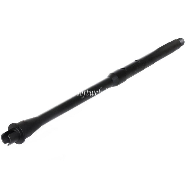 5KU 16/16.25 Zoll Aluminium Mid-Length Außenlauf -14mm CCW Gegen den Uhrzeigersinn Geeignet für Tokyo Marui M4 MWS GBB Gewehre Airsoft Schwarz