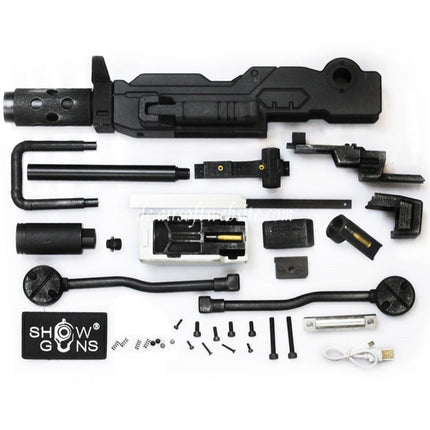 Show Guns Tactical SG RX-79 Gundam Ground Typ MG100 Maschinengewehr Kit mit Fire Pig Light Tracer geeignet für Action Army AAP-01 Serie GBB-Pistolen Airsoft