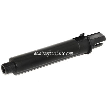 APS 5.375/5.875 Zoll Stubby Außenlauf -14mm CCW Counter-Clockwise Thread Geeignet für APS ASR Serie M4 M16 AEG Gewehre Airsoft Schwarz