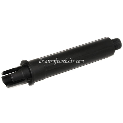 APS 5.375/5.875 Zoll Stubby Außenlauf -14mm CCW Counter-Clockwise Thread Geeignet für APS ASR Serie M4 M16 AEG Gewehre Airsoft Schwarz