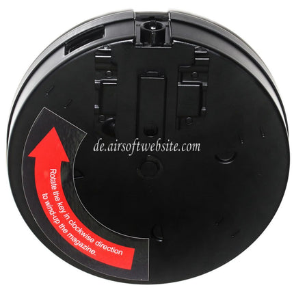 King Arms 450rd Trommelmagazin Geeignet für Tokyo Marui King Arms Thompson M1A1 M1928 Chicago Serie AEG Gewehre Airsoft Schwarz