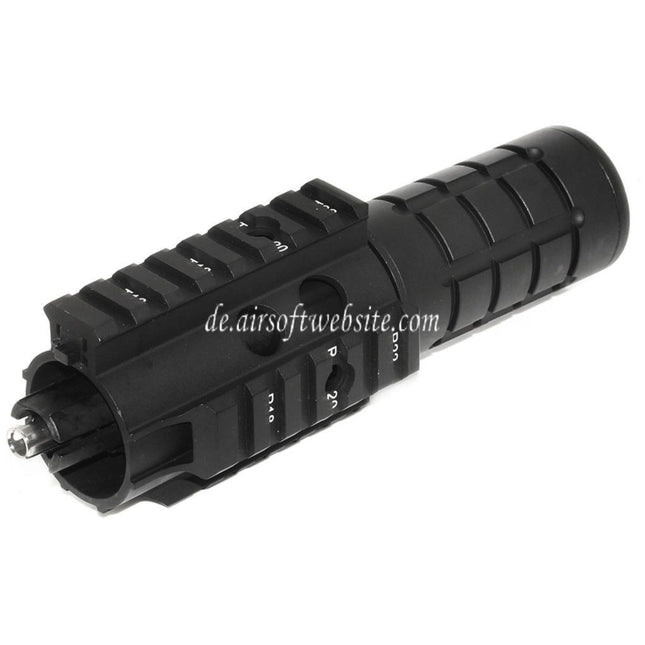 APS 166mm Mini Patriot Vorderes Kit äußerer Lauf Free Float Handschutz Schienen System Geeignet für APS ASR Tokyo Marui M4 M16 Serie AEG Gewehre Airsoft Schwarz