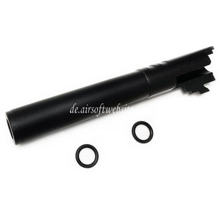 5KU 5 Zoll 123/127mm CNC Aluminium Äußerer Lauf +11mm CW im Uhrzeigersinn Geeignet für Armorer Works AW WE-TECH Tokyo Marui Hi-Capa 5.1 GBB Pistolen Airsoft