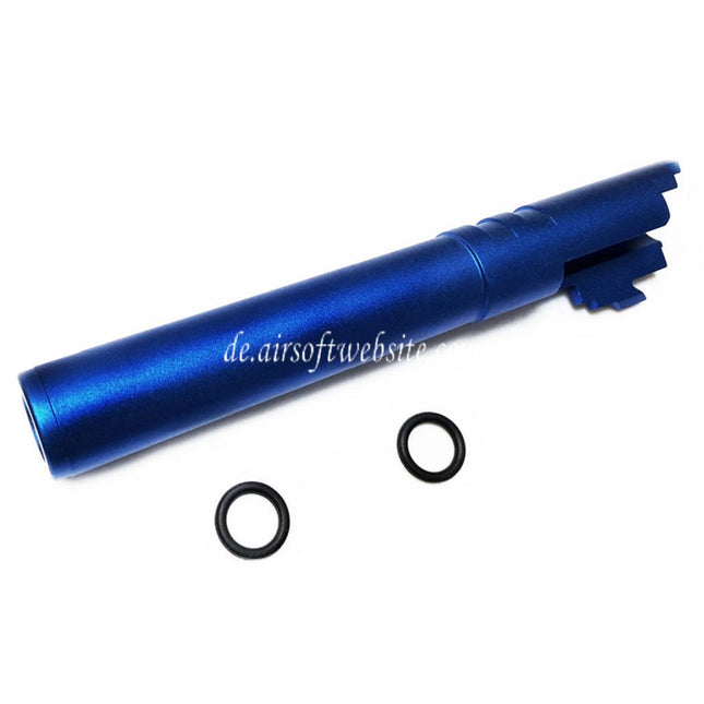 5KU 5 Zoll 123/127mm CNC Aluminium Äußerer Lauf +11mm CW im Uhrzeigersinn Geeignet für Armorer Works AW WE-TECH Tokyo Marui Hi-Capa 5.1 GBB Pistolen Airsoft