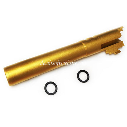 5KU 5 Zoll 123/127mm CNC Aluminium Äußerer Lauf +11mm CW im Uhrzeigersinn Geeignet für Armorer Works AW WE-TECH Tokyo Marui Hi-Capa 5.1 GBB Pistolen Airsoft