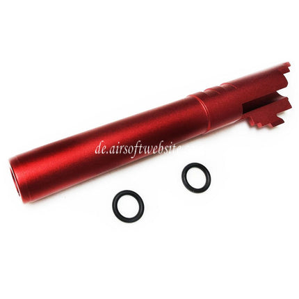 5KU 5 Zoll 123/127mm CNC Aluminium Äußerer Lauf +11mm CW im Uhrzeigersinn Geeignet für Armorer Works AW WE-TECH Tokyo Marui Hi-Capa 5.1 GBB Pistolen Airsoft