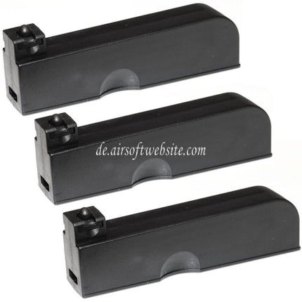 APS EMG 3pcs 30rd Magazin Geeignet für EMG Barrett Fieldcraft Bolt Action Scharfschützengewehre Airsoft Schwarz