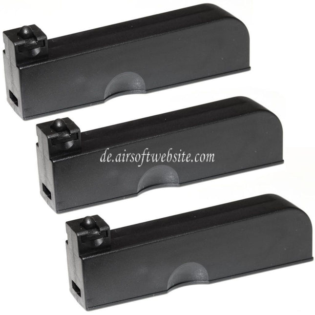 APS EMG 3pcs 30rd Magazin Geeignet für EMG Barrett Fieldcraft Bolt Action Scharfschützengewehre Airsoft Schwarz
