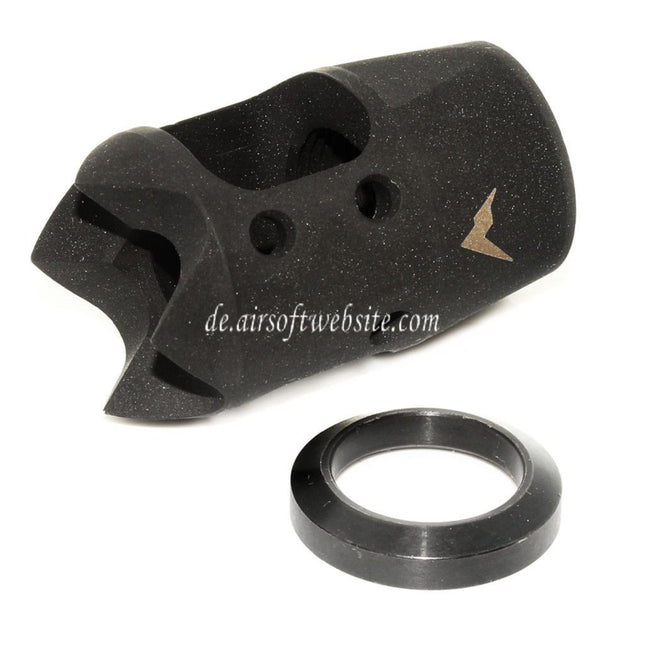 PTS Rainier Arms MINI XT COMP Mündungsfeuerdämpfer Geeignet für +14mm CW Rechtsgewinde Lauf Gewehre Airsoft