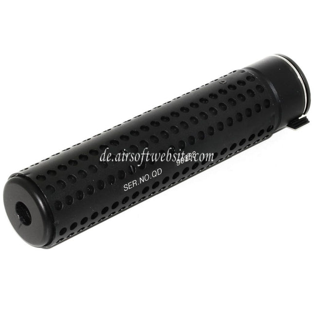5KU 172mm KAC Stil QD Laufverlängerungsrohr Schalldämpfer mit Mündungsfeuerdämpfer Geeignet für -14mm CCW Gegen den Uhrzeigersinn Lauf Gewehre Airsoft Schwarz