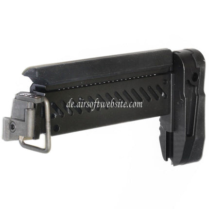 5KU PT-1 AK Seitlich klappbarer Gewehrschaft Geeignet für E&L AK Serie Gewehre Airsoft Schwarz