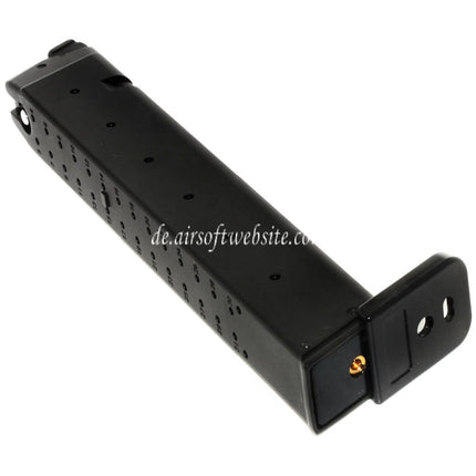 King Arms 30rd Gas Magazin Geeignet für G17 G18C G34 G35 G-Serie GBB Pistolen Airsoft Schwarz