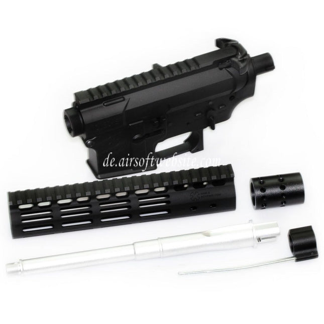 E&C Devgru N4 Oberer Untere Metall Körperempfänger M-Lok Schienen Handschutz System Set Geeignet für E&C Tokyo Marui M4 M16 Serie AEG Gewehre Airsoft