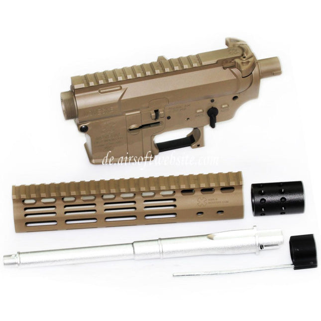 E&C Devgru N4 Oberer Untere Metall Körperempfänger M-Lok Schienen Handschutz System Set Geeignet für E&C Tokyo Marui M4 M16 Serie AEG Gewehre Airsoft