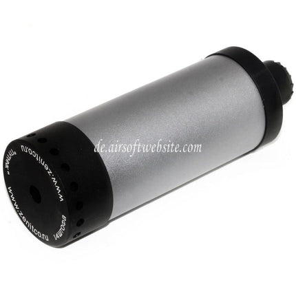 5KU 175mm DTK PUTNIK Attrappe Schalldämpfer mit +24mm CW Im Uhrzeigersinn / -14mm CCW Gegen den Uhrzeigersinn Adapter Schwarz/Grau