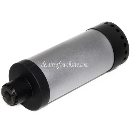 5KU 175mm DTK PUTNIK Attrappe Schalldämpfer mit +24mm CW Im Uhrzeigersinn / -14mm CCW Gegen den Uhrzeigersinn Adapter Schwarz/Grau