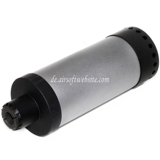 5KU 175mm DTK PUTNIK Attrappe Schalldämpfer mit +24mm CW Im Uhrzeigersinn / -14mm CCW Gegen den Uhrzeigersinn Adapter Schwarz/Grau