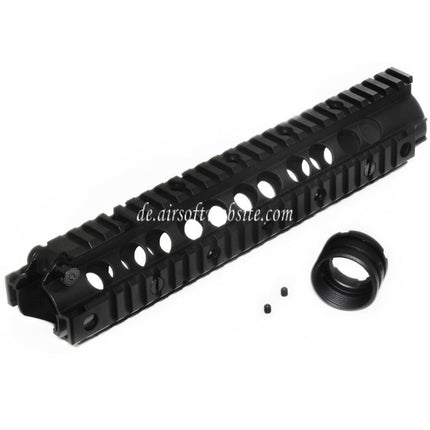 CYMA 273mm SR16 URX RAS Handguard 4-seitiger Handschutz system Geeignet für CYMA Tokyo Marui M4 M16 Serie AEG Gewehre Airsoft Schwarz