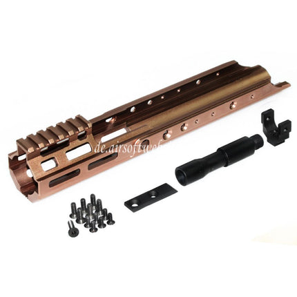 Airsoft Website CNC Aluminum 300mm KC Stil MREX M-LOK Handschutz schienen system Geeignet für Double Bell BY-805 VFC WE-Tech Tokyo Marui SCAR Serie AEG GBB Gewehre