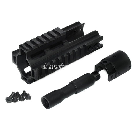 Airsoft Website CNC Aluminum 125mm 4-seitiger Handschutz schienen system Geeignet für Double Bell BY-805 VFC WE-Tech Tokyo Marui SCAR Serie AEG GBB Gewehre