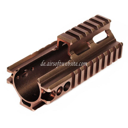 Airsoft Website CNC Aluminum 125mm 4-seitiger Handschutz schienen system Geeignet für Double Bell BY-805 VFC WE-Tech Tokyo Marui SCAR Serie AEG GBB Gewehre