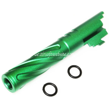 5KU 4.3 Zoll CNC Aluminium Tornado Stil Spiral Äußerer Lauf +11mm CW im Uhrzeigersinn Geeignet für Tokyo Marui Hi-Capa 4.3 GBB Pistolen Airsoft