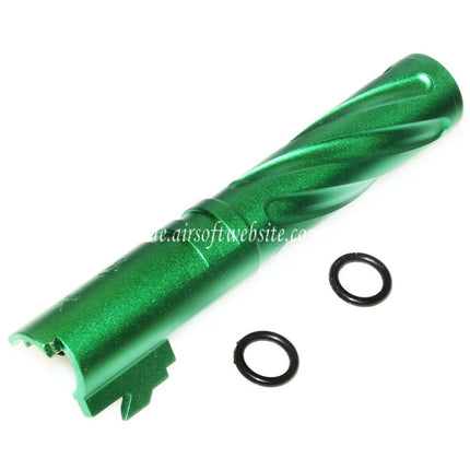 5KU 4.3 Zoll CNC Aluminium Tornado Stil Spiral Äußerer Lauf +11mm CW im Uhrzeigersinn Geeignet für Tokyo Marui Hi-Capa 4.3 GBB Pistolen Airsoft