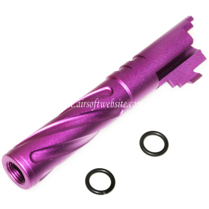 5KU 4.3 Zoll CNC Aluminium Tornado Stil Spiral Äußerer Lauf +11mm CW im Uhrzeigersinn Geeignet für Tokyo Marui Hi-Capa 4.3 GBB Pistolen Airsoft