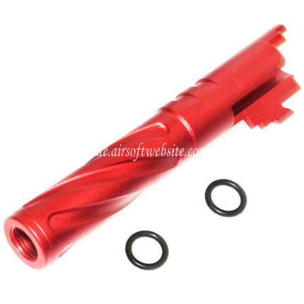 5KU 4.3 Zoll CNC Aluminium Tornado Stil Spiral Äußerer Lauf +11mm CW im Uhrzeigersinn Geeignet für Tokyo Marui Hi-Capa 4.3 GBB Pistolen Airsoft