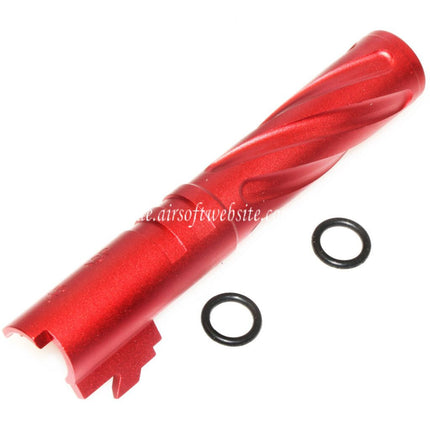 5KU 4.3 Zoll CNC Aluminium Tornado Stil Spiral Äußerer Lauf +11mm CW im Uhrzeigersinn Geeignet für Tokyo Marui Hi-Capa 4.3 GBB Pistolen Airsoft