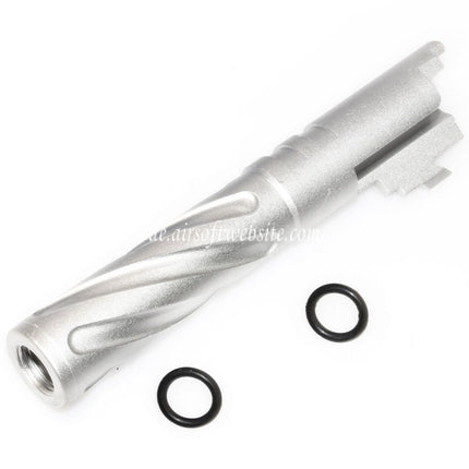 5KU 4.3 Zoll CNC Aluminium Tornado Stil Spiral Äußerer Lauf +11mm CW im Uhrzeigersinn Geeignet für Tokyo Marui Hi-Capa 4.3 GBB Pistolen Airsoft