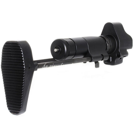 Airsoft Website CNC Aluminum Einziehbarer Schaft mit Adapter Geeignet für CYMA Tokyo Marui MP5 Serie AEG Gewehre Schwarz