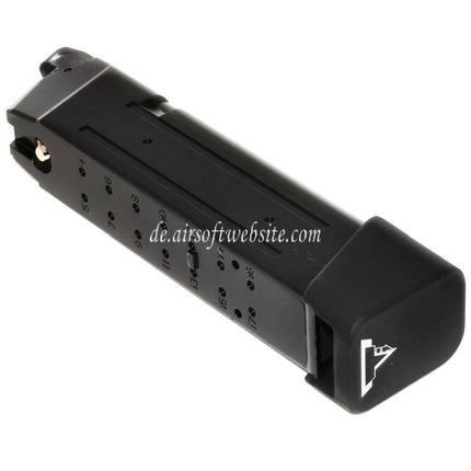 APS TTI 23rd Gas Magazin mit Dickem Boden Geeignet für G17 G18C G-Serie GBB Pistolen Airsoft Schwarz