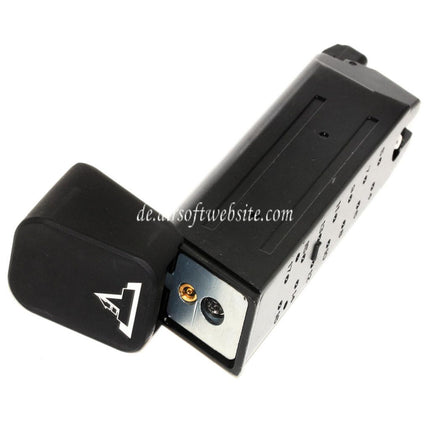 APS TTI 23rd Gas Magazin mit Dickem Boden Geeignet für G17 G18C G-Serie GBB Pistolen Airsoft Schwarz