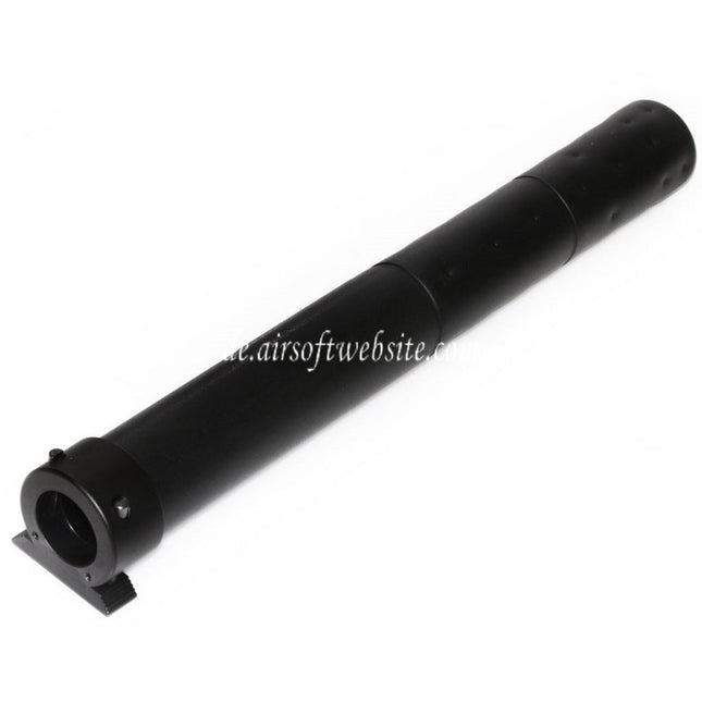 Airsoft Website 295mm QD Schnellablösung Schalldämpfer Geeignet für Golden Eagle CYMA SR25 AEG GBB Gewehre Airsoft Schwarz