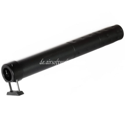 Airsoft Website 295mm QD Schnellablösung Schalldämpfer Geeignet für Golden Eagle CYMA SR25 AEG GBB Gewehre Airsoft Schwarz