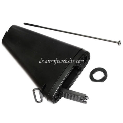 Airsoft Website 188mm Kurzer Stil Festem Schaft Geeignet für M4 M16 M16A1 M16A2 Serie AEG Gewehre Schwarz