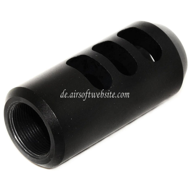 Golden Eagle 65mm Metall Mündungsfeuerdämpfer 3201 Geeignet für JG Golden Eagle 3201 3202 3203 M200 Serie Nemesis Vanquish LMR Bolt Action Gewehre Airsoft