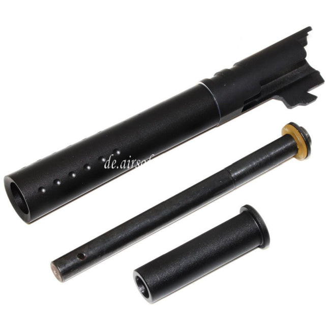 DOUBLE BELL 124mm/128mm V12 Stil Äußerer Lauf Set Geeignet für DOUBLE BELL ARMY Tokyo Marui 1911 GBB Pistolen Airsoft