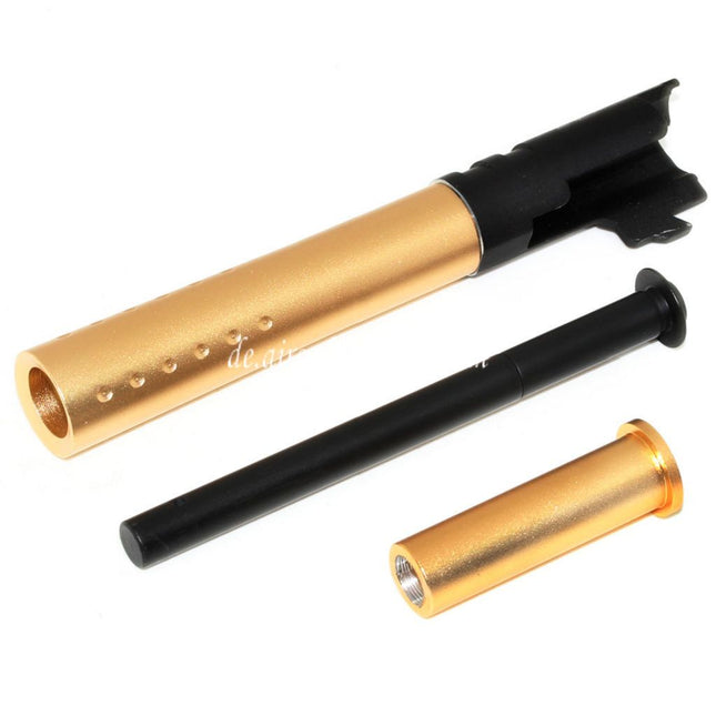 DOUBLE BELL 124mm/128mm V12 Stil Äußerer Lauf Set Geeignet für DOUBLE BELL ARMY Tokyo Marui 1911 GBB Pistolen Airsoft